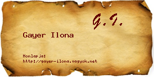 Gayer Ilona névjegykártya