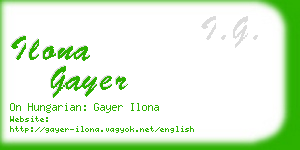 ilona gayer business card